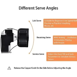 WAYMARK S6-PRO Table Tennis Robot Trainer with Net & 100 Balls Black