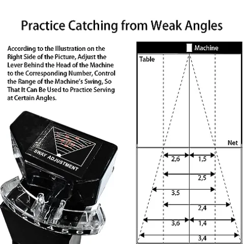 WAYMARK S6-PRO Table Tennis Robot Trainer with Net & 100 Balls Black