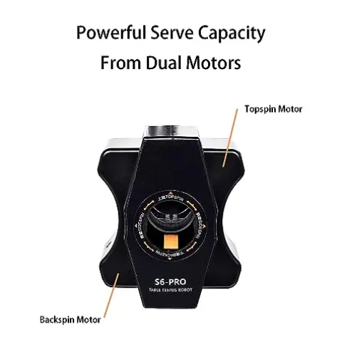 WAYMARK S6-PRO Table Tennis Robot Trainer with Net & 100 Balls Black
