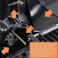 WAYMARK S6-PRO Table Tennis Robot Trainer with Net & 100 Balls Black