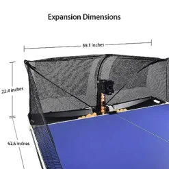 WAYMARK S6-PRO Table Tennis Robot Trainer with Net & 100 Balls Black