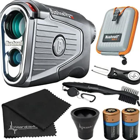 Wearable4U Bushnell Pro X3 Laser Golf Rangefinder Bundle +Golf Tools+Towel+CR2