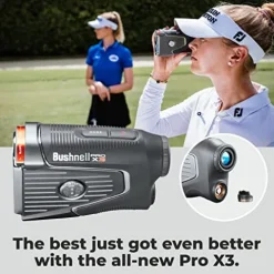 Wearable4U Bushnell Pro X3 Laser Golf Rangefinder Bundle Towel CR2
