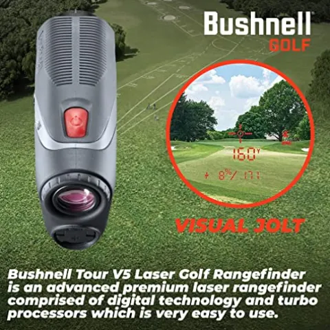 Wearable4U Bushnell Tour V5 Patriot Pack Laser Golf Rangefinder +Extra Battery