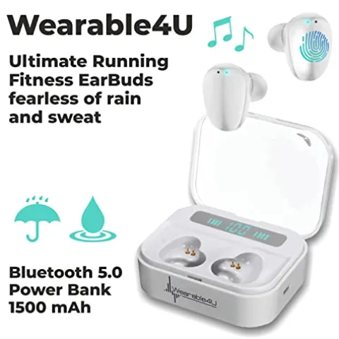 Wearable4U Bushnell Wingman View Golf GPS Bluetooth Speaker Bundle White Earbuds Wall/Car Chargers