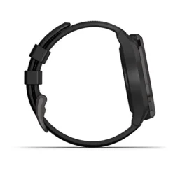 Wearable4U Garmin Approach S42 Premium GPS Golf Watch Gunmetal Black Silicone Band