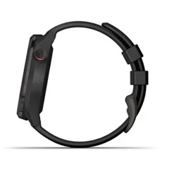 Wearable4U Garmin Approach S42 Premium GPS Golf Watch Gunmetal Black Silicone Band