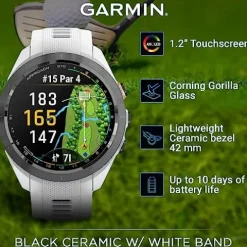 Wearable4U Garmin Approach S70 Golf Smart Watch White +E-bank