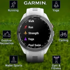 Wearable4U Garmin Approach S70 Golf Smart Watch White +E-bank