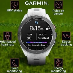 Wearable4U Garmin Approach S70 Golf Smart Watch White +E-bank
