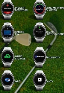 Wearable4U Garmin Approach S70 Golf Smart Watch White +E-bank