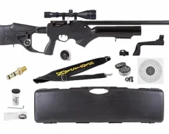 Wearable4U Hatsan Barrage Semi Auto PCP .22 Cal Air Rifle Bundle with Scope, Paper Targets & Pellets