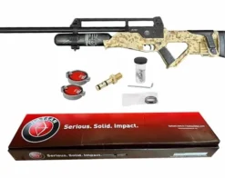Wearable4U Hatsan Blitz Limited Edition PCP Air Rifle Bundle .30 Cal Digital Tan Camo with Pellets & Targets