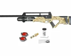 Wearable4U Hatsan Blitz Limited Edition PCP Air Rifle Bundle .30 Cal Digital Tan Camo with Pellets & Targets