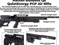 Wearable4U Hatsan BullBoss QE .177 Cal Air Rifle Bundle with Scope, Targets, Pellets & Hard Case