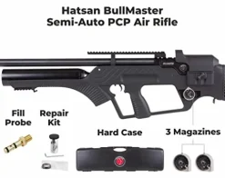 Wearable4U Hatsan BullMaster Semi-Auto PCP Air Rifle with .22 Caliber Pellets Bundle