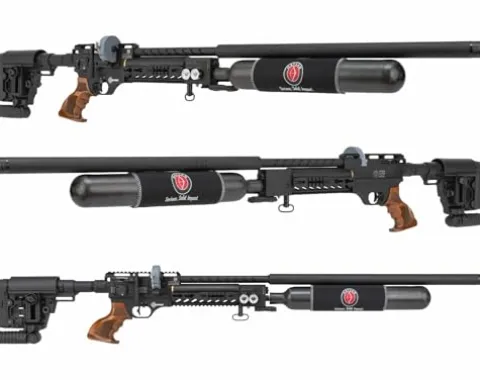 Wearable4U Hatsan Factor Sniper Long .35 Caliber PCP Air Rifle Bundle with Pellets, Targets, and Scope