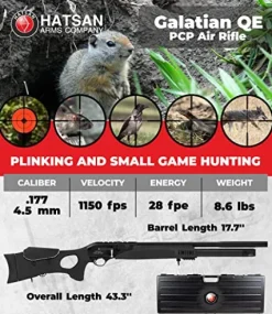 Wearable4U Hatsan Galatian III QuietEnergy .177 Cal Air Rifle Bundle with 500 Pellets & 100 Targets