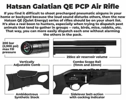 Wearable4U Hatsan Galatian III QuietEnergy .177 Cal Air Rifle Bundle with 500 Pellets & 100 Targets