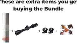 Wearable4U Hatsan Harpoon Arrow Air Rifle Bundle + Scope w/Rings + 6pk Arrows + Targets