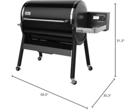 Weber SmokeFire EX6 (2nd Gen) Wood Fired Pellet Grill Black