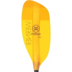 Werner Paddles Sherpa Fiberglass Bent Shaft Whitewater Kayak Paddle Amber