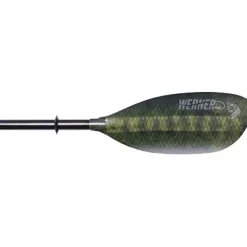 Werner Paddles Shuna Hooked Fiberglass Kayak Fishing Paddle Bass Green