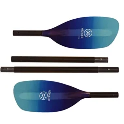 Werner Paddles Strike Fiberglass 4-Piece Whitewater Kayak Paddle Gradient Galaxy
