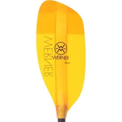 Werner Sherpa Fiberglass Straight Shaft Whitewater Kayak Paddle Amber
