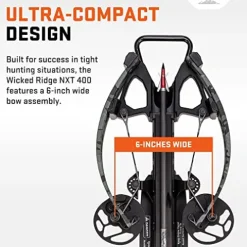 Wicked Ridge NXT 400 Hunting Crossbow Package with ACUdraw and Pro-View Scope Peak Camo