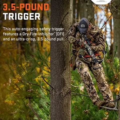 Wicked Ridge Rampage XS Crossbow Peak XT 390 FPS with Lighted Scope, Rope-Sled, Tactical Stock & 3 Arrows Peak Camo