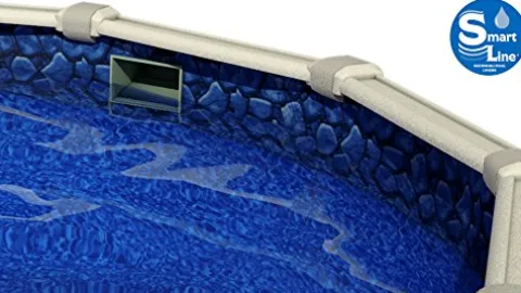 Wilbar 15×24 Oval Impressions Above-Ground Swimming Pool Blue