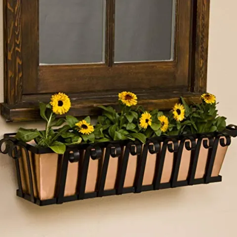 Windowbox 60″ Venetian Decora Window Box with Real Copper Liner Copper