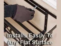 Windowbox 72in. French Quarter Aluminum Window Box Cage Black