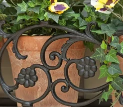 Windowbox 60in French Quarter Aluminum Window Box Cage Black