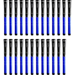 Winn Dri-Tac Midsize (+1/16 Inch) Golf Grip Bundle Black/Blue 25 Piece