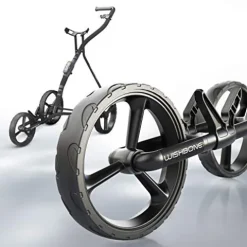 WishboneOne Golf Trolley Push-Pull Cart Megalite 3 Wheel Black