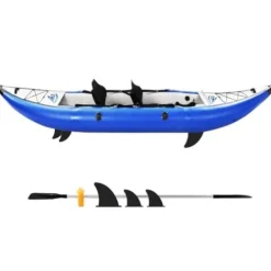 WnewTools 12FT Inflatable 2-Person Touring Boat Set with Paddle & Air Pump