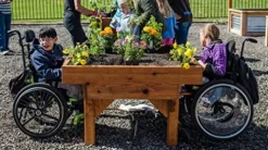 WOG Red Cedar Raised Garden Bed ADA Compliant 48″ W x 45″ L x 24″ – 30″ H Red