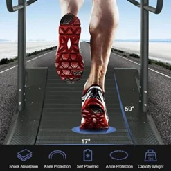 WOLFMATE Fitness Curved Treadmill Air Runner Black