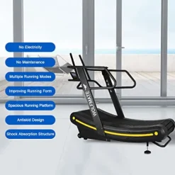 WOLFMATE Fitness Curved Treadmill Air Runner Black