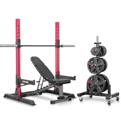 XMark Multi-Function Adjustable Squat Rack Power Package