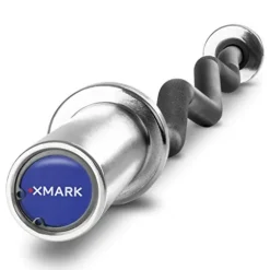 XMark Olympic Curl Bar with Weights 115 lb Set TRI-Grip Plates Rubber Coated XM-3377 EZ Curl Bar