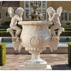 XoticBrands Palace of Versailles Cherub Garden Flower Vase Planter Urn