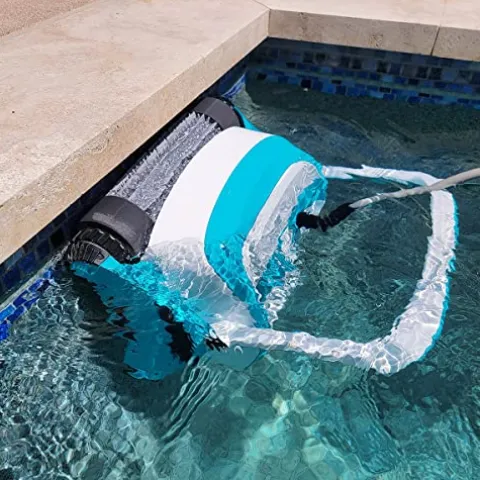 XtremepowerUS Automatic Robotic Pool Cleaner with Extra-Large Filter Basket, White