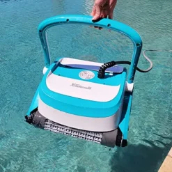 XtremepowerUS Automatic Robotic Pool Cleaner with Extra-Large Filter Basket, White