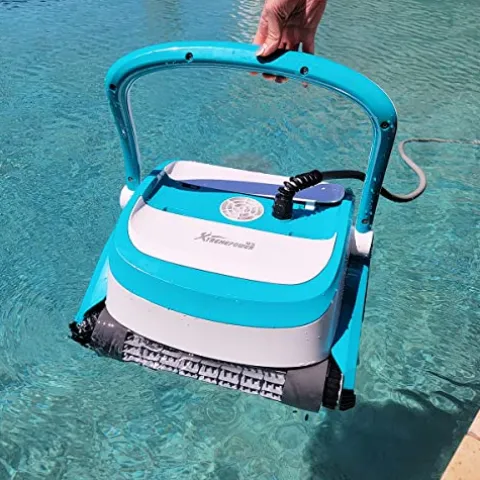 XtremepowerUS Automatic Robotic Pool Cleaner with Extra-Large Filter Basket, White