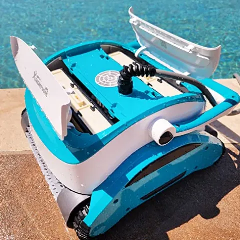 XtremepowerUS Automatic Robotic Pool Cleaner with Extra-Large Filter Basket, White