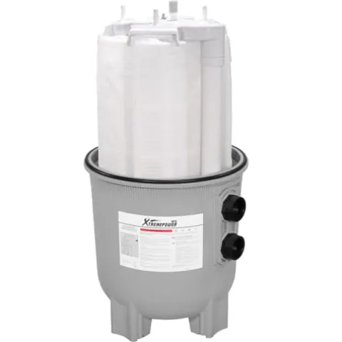 XtremepowerUS De Pool Filter In Ground Pool 120 GPM DE Filter Swimming Pool Filter 62 Sq Ft Gray