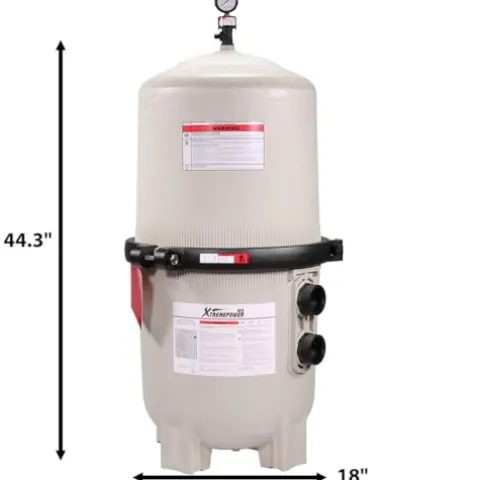 XtremepowerUS DE Pool Filter 60 Sq Ft 120 GPM for In-Ground Pool & Spa